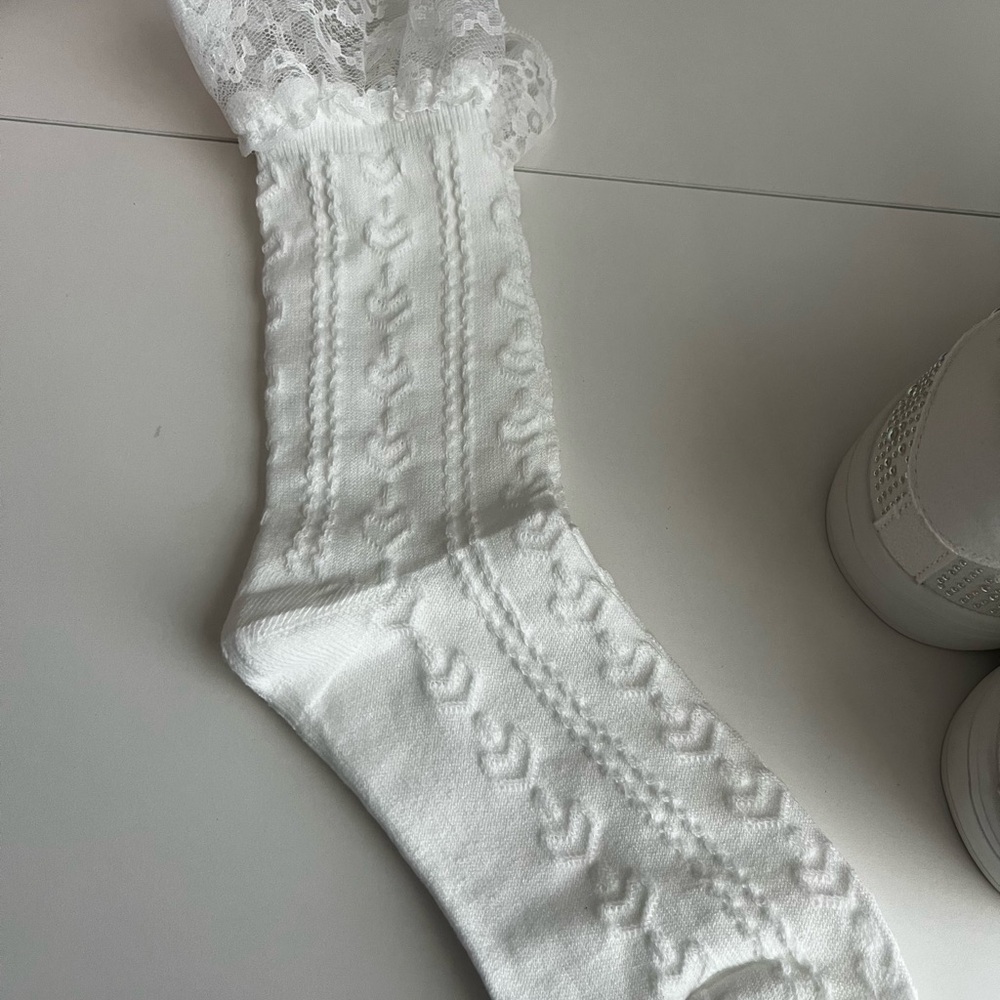 Juicy Couture White Embellished Sneakers with socks size 7 wedding - Picture 8 of 8